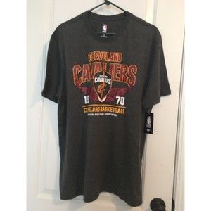 NBA Cleveland Cavaliers Charcoal Gray Short Sleeve Shirt T-Shirt Size XL
